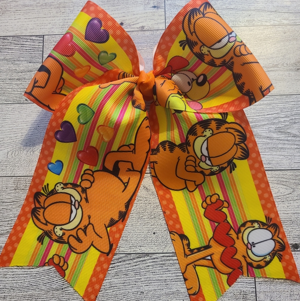 Garfield cheer bow
